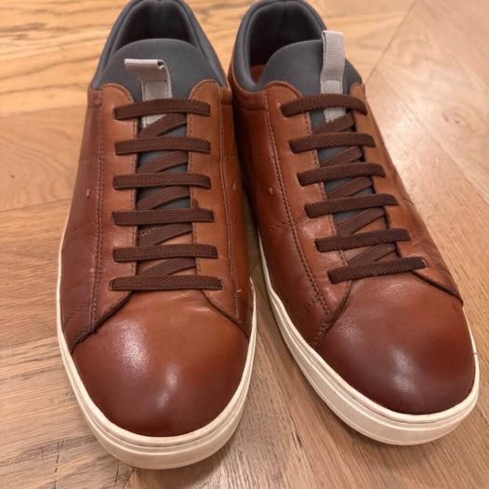Martin Dingman Cameron Sheepskin Leather Sneakers Brown Men’s 9.5M 740235M